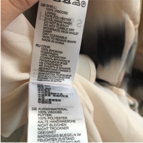 Reiss Giselle Smudge Print Midi Dress - Picture 9 of 9